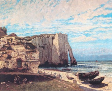 ギュスターヴ・クールベ Painting - 嵐の後のエトルタの崖 写実主義の画家ギュスターヴ・クールベ